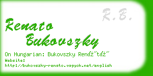 renato bukovszky business card